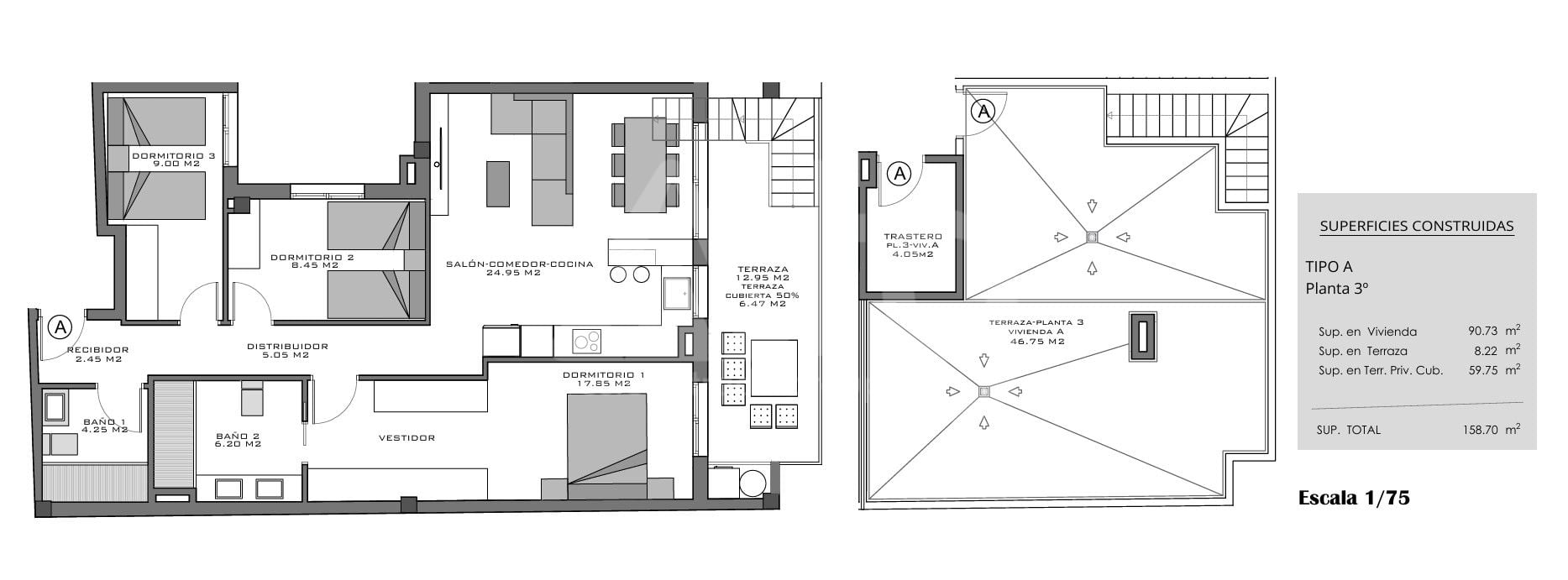 Penthouse cu 3 dormitoare în Santa Pola - EB112716 - Imagini 1