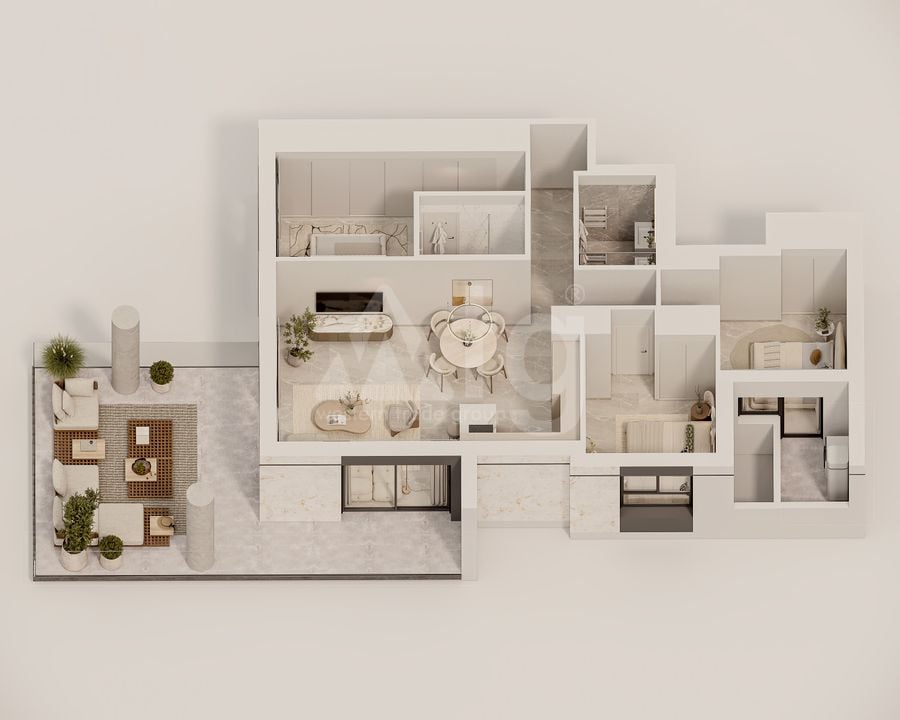 Apartamento de 3 habitaciones en Calpe - CAM113068 - Foto 3