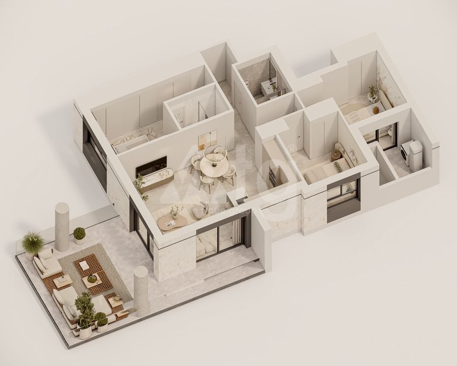 Apartamento de 3 habitaciones en Calpe - CAM113076 - Foto 2