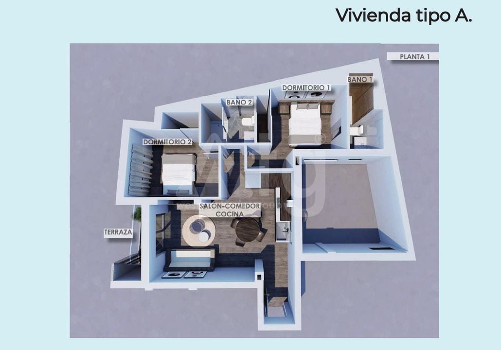 Apartament cu 2 dormitoare în Torrevieja - IM119832 - Imagini 1
