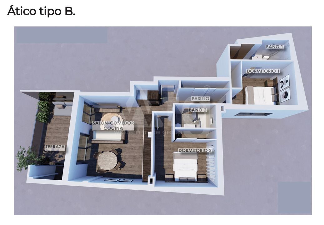 Penthouse cu 2 dormitoare în Torrevieja - IM119845 - Imagini 1