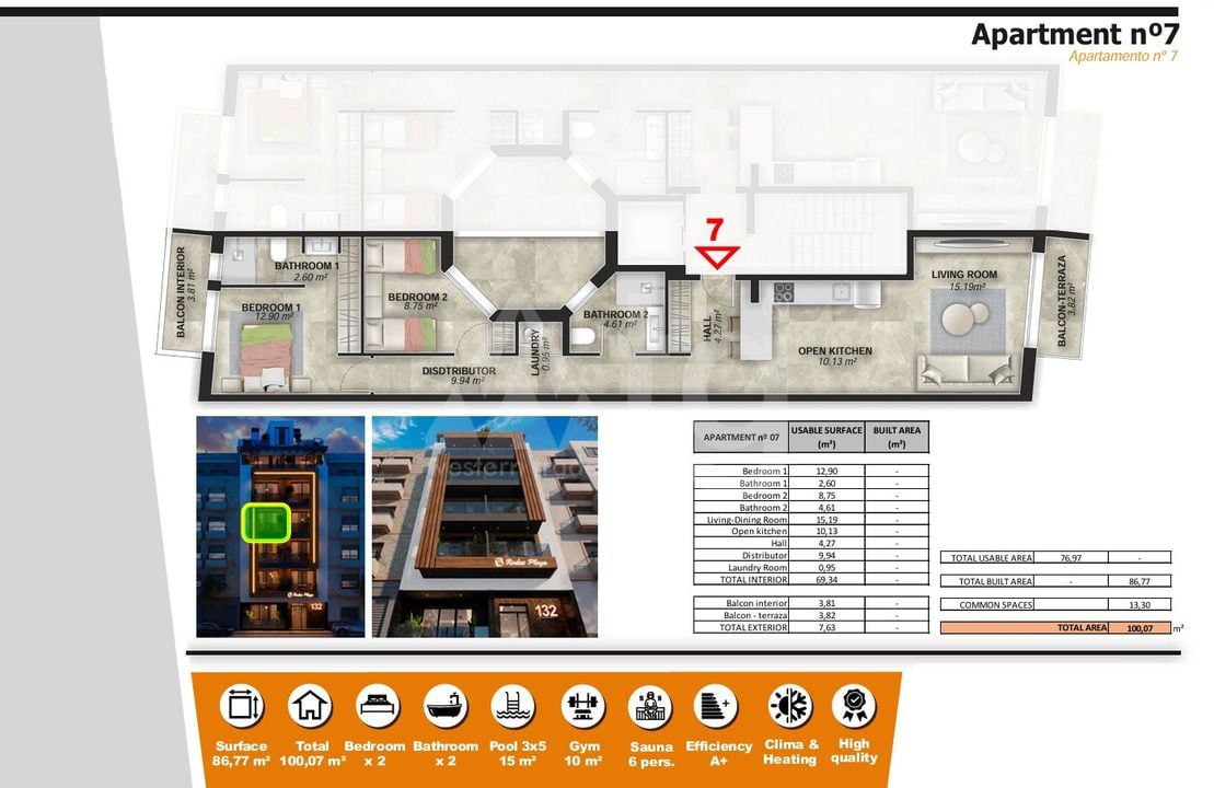 Apartamento de 2 habitaciones en Torrevieja - CBM122368 - Foto 1
