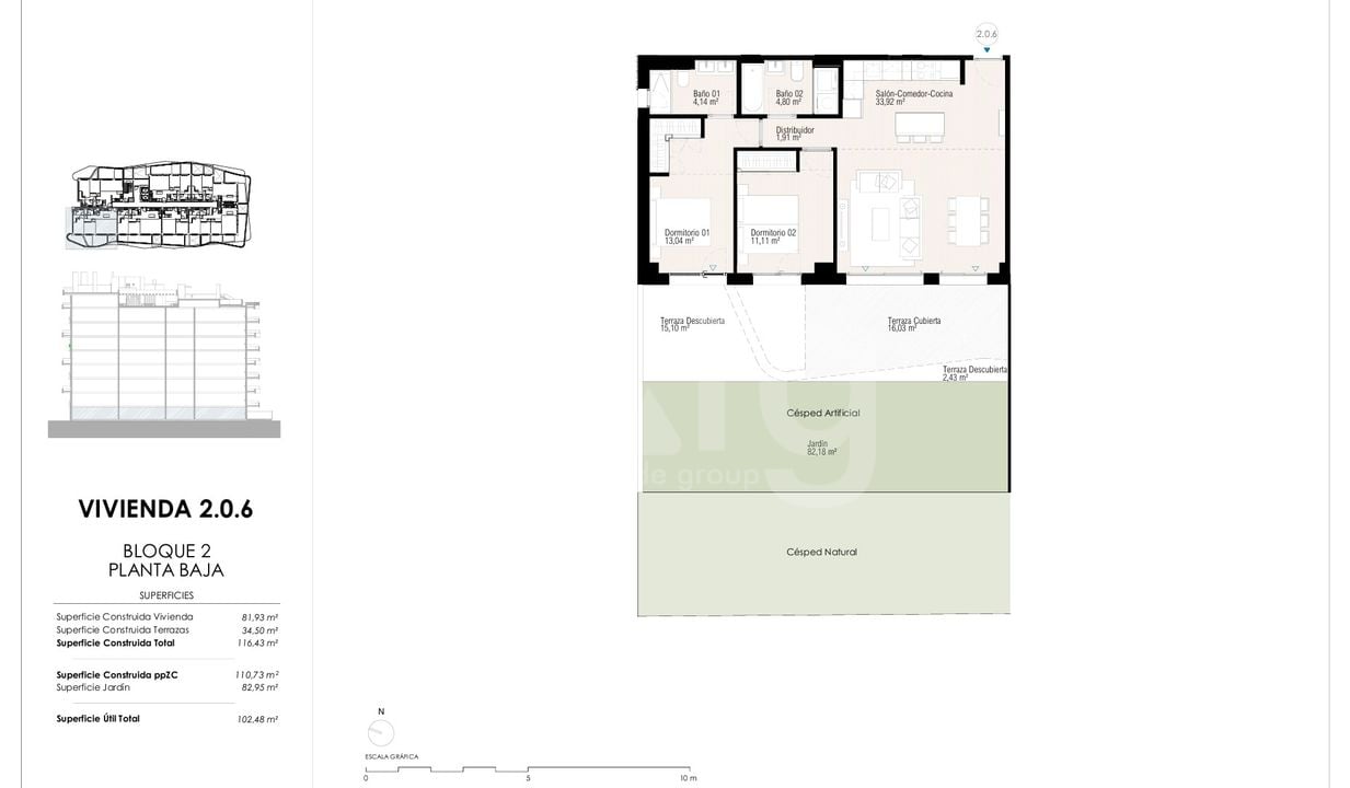 Apartamento de 2 habitaciones en Villajoyosa - EXX130646 - Foto 2
