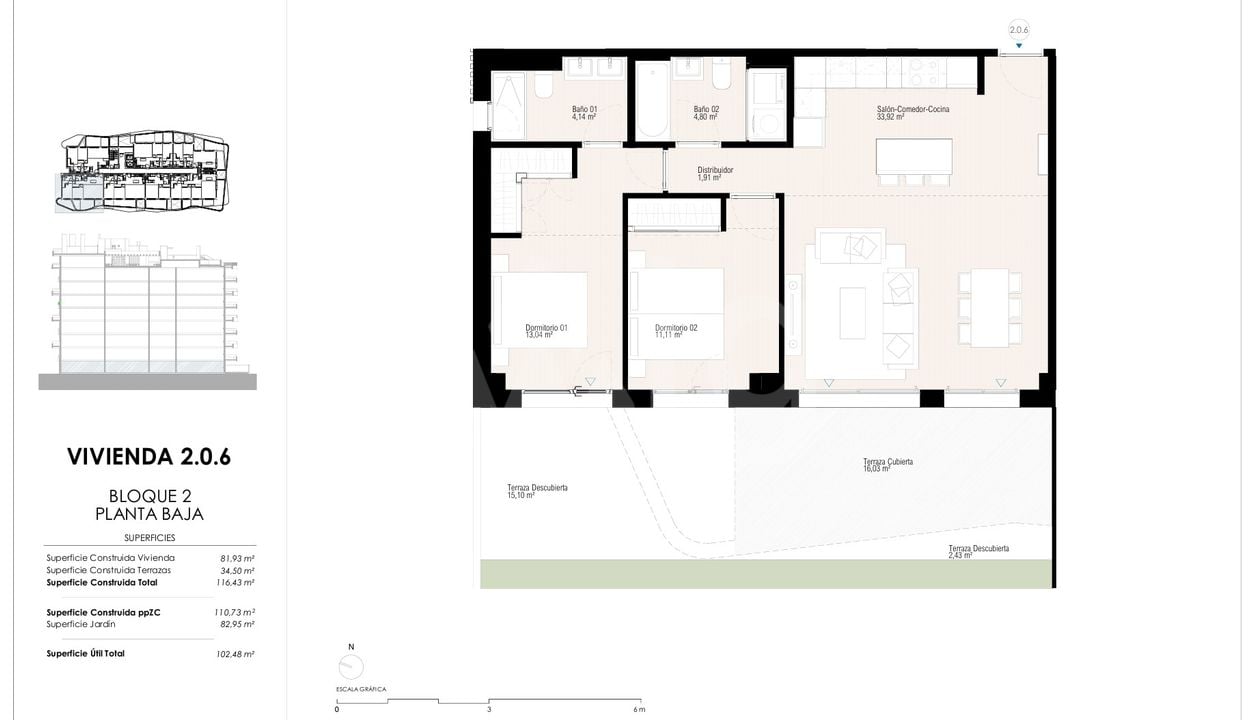 Apartamento de 2 habitaciones en Villajoyosa - EXX130646 - Foto 1