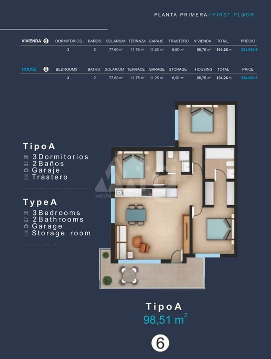 3 bedroom Bungalow in San Pedro del Pinatar - KR130843 - Photo 1