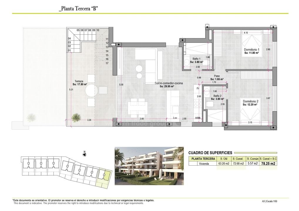 Penthouse   v Alhama de Murcia, 2 ložnice - NA131342 - Foto 1