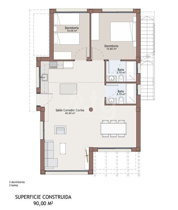 Villa in Vera, 2 slaapkamers  - AGI132705 - Foto 2