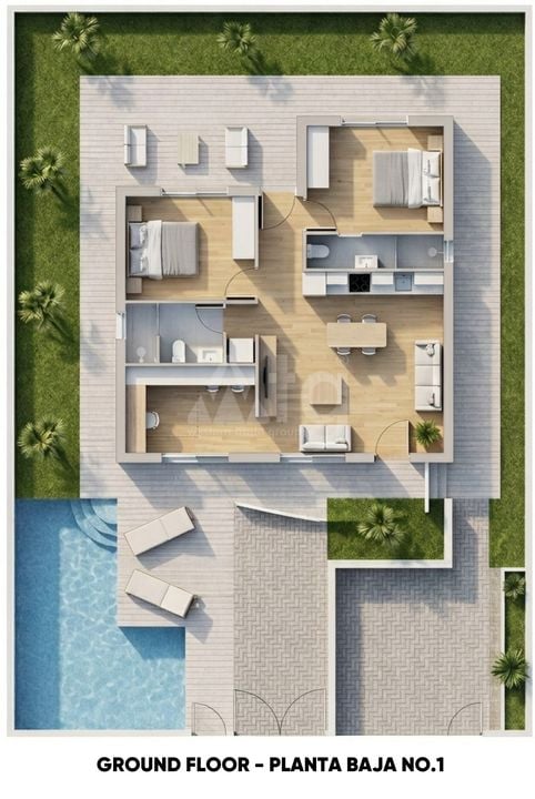 3 bedroom Bungalow in Pilar de la Horadada - GU133373 - Photo 1