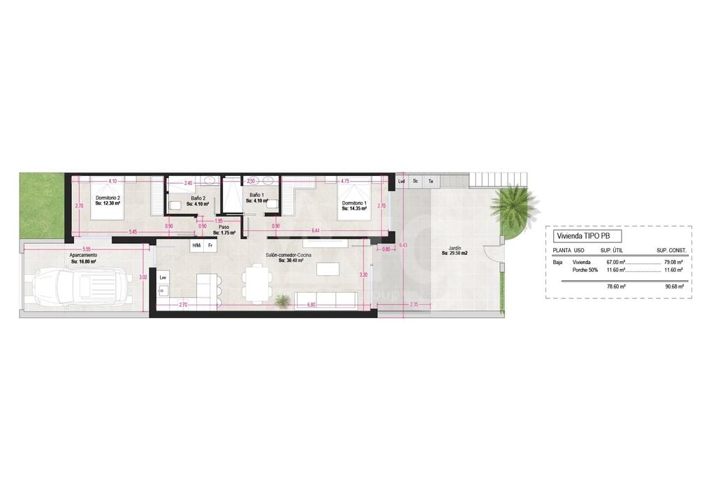 Bungalow w Alhama de Murcia, 2 sypialnie - NA136346 - Zdjęcie 2