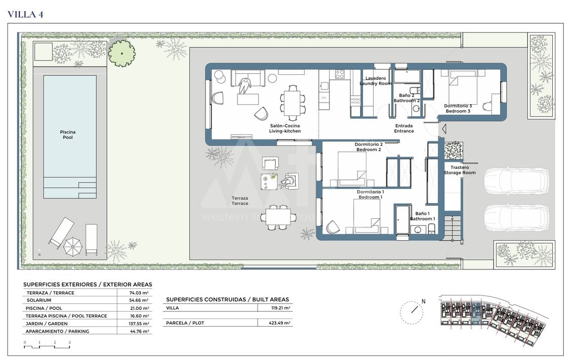 Villa de 3 habitaciones en Corvera - CH136692 - Foto 1