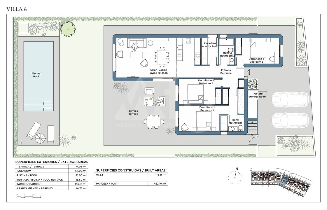 Villa de 3 habitaciones en Corvera - CH136694 - Foto 1