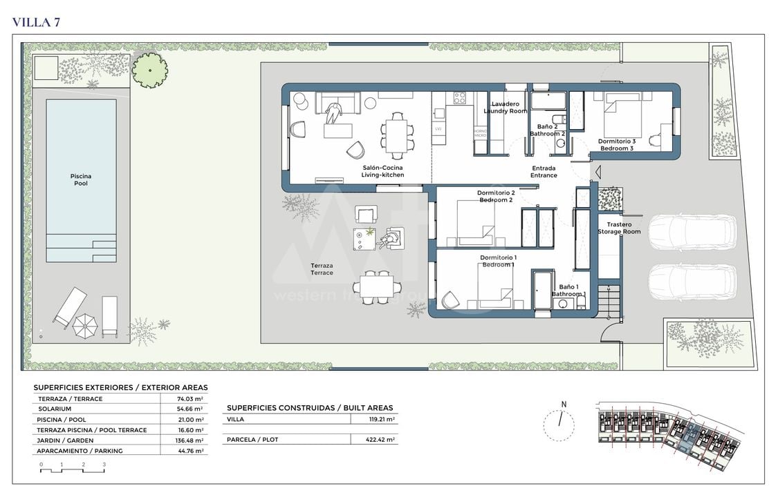 Villa de 3 habitaciones en Corvera - CH136696 - Foto 1