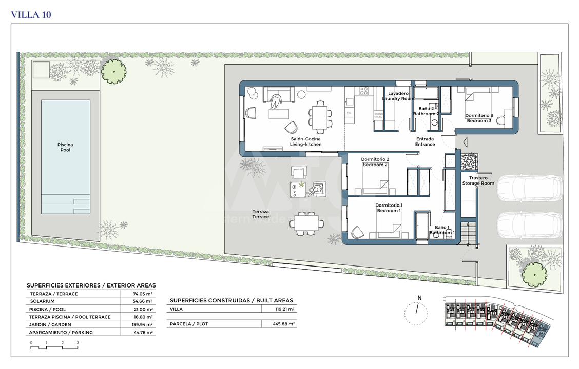 Villa de 3 habitaciones en Corvera - CH136699 - Foto 1
