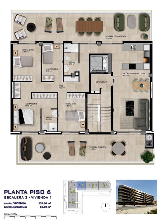 Penthouse Elche, 4 hálószoba - LCT138901 - Fénykép 1