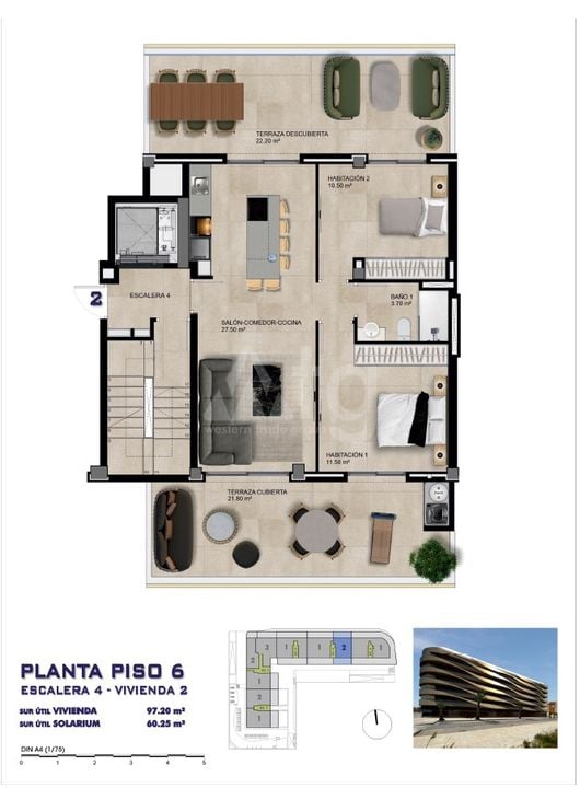Penthouse Elche, 2 hálószoba - LCT138902 - Fénykép 1