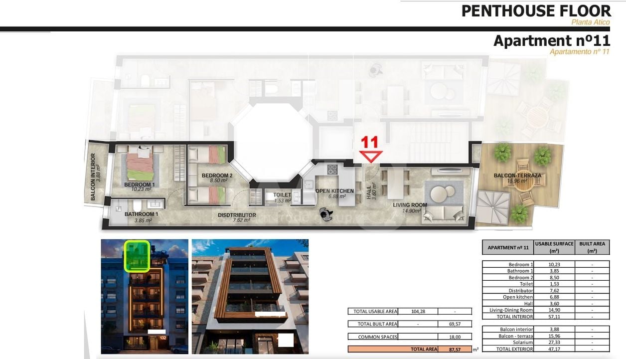 Penthouse Torrevieja, 2 hálószoba - CBM141042 - Fénykép 1