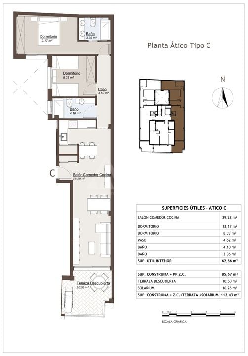 Ático de 2 habitaciones en Torrevieja - VIG142320 - Foto 1