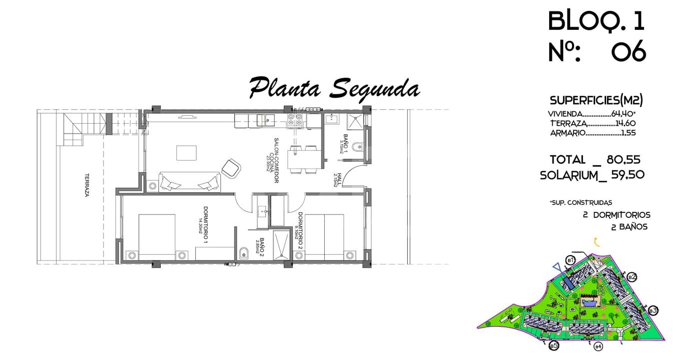 2 bedroom Penthouse in Guardamar del Segura - CN143105 - Photo 1