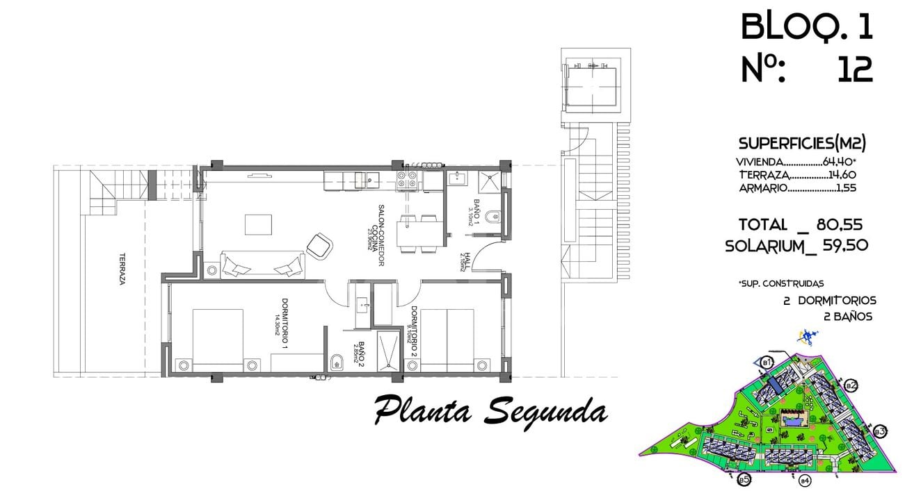 2 bedroom Penthouse in Guardamar del Segura - CN143112 - Photo 1