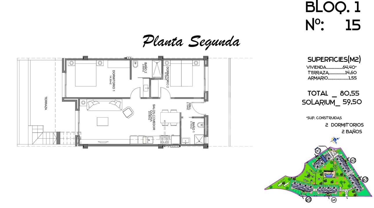 2 bedroom Penthouse in Guardamar del Segura - CN143124 - Photo 1