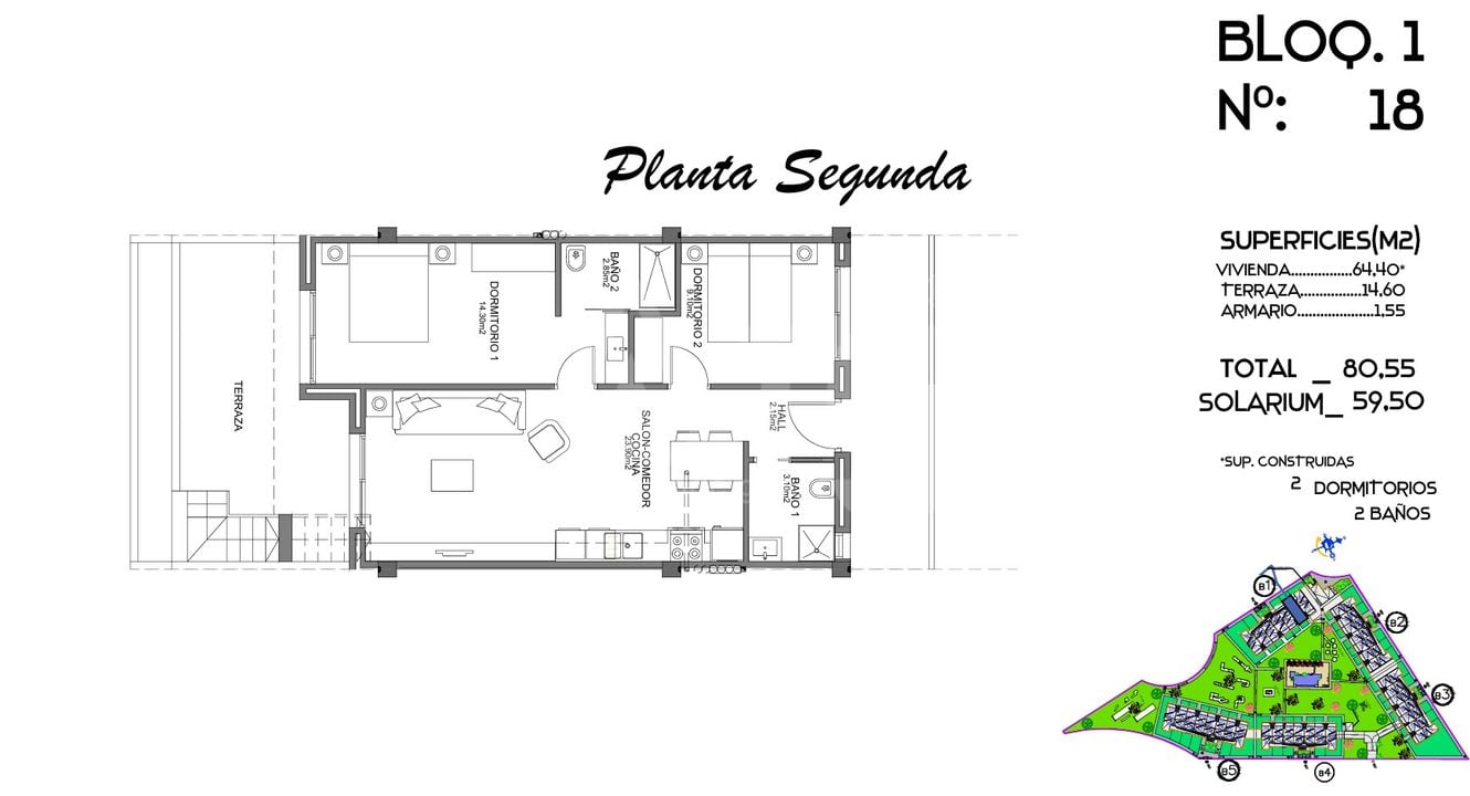 2 bedroom Penthouse in Guardamar del Segura - CN143127 - Photo 1
