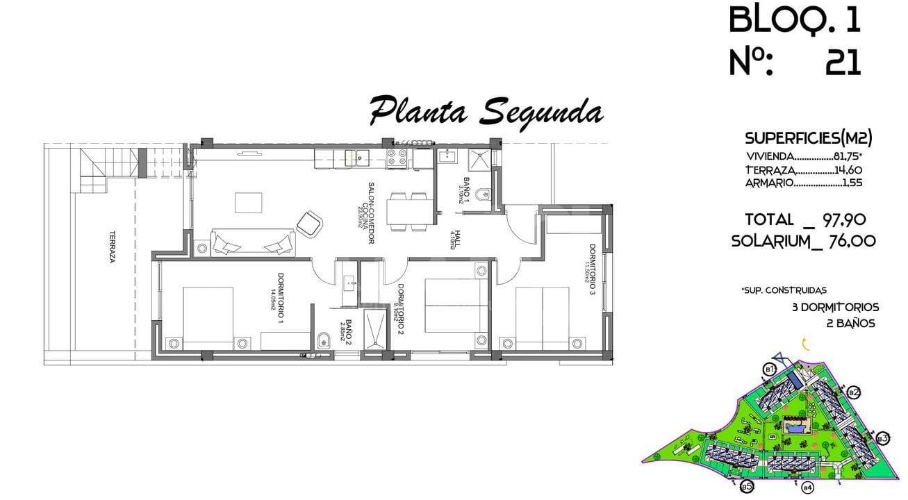 3 bedroom Penthouse in Guardamar del Segura - CN143130 - Photo 1