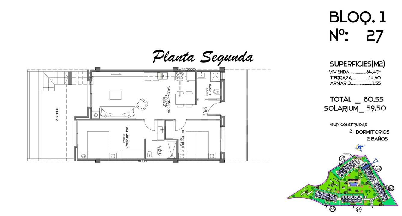 2 bedroom Penthouse in Guardamar del Segura - CN143136 - Photo 1