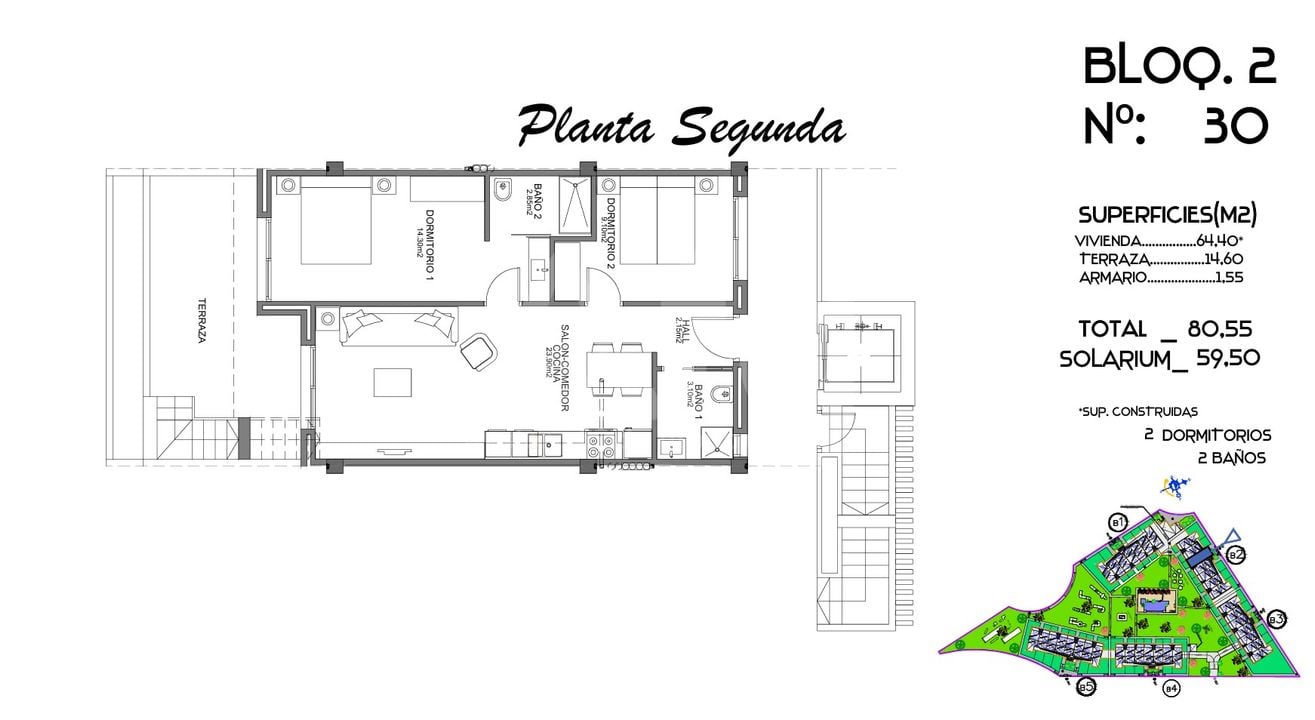 2 bedroom Penthouse in Guardamar del Segura - CN143142 - Photo 1