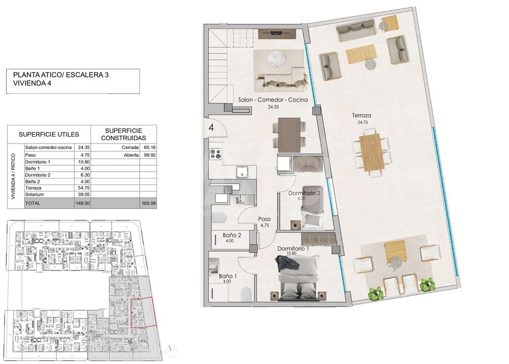 2 bedroom Penthouse in Santa Pola - US143200 - Photo 1