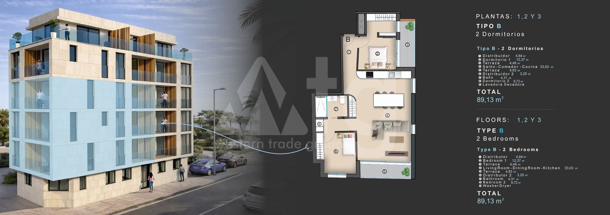 Apartman Torrevieja, 2 hálószoba - KR145259 - Fénykép 1