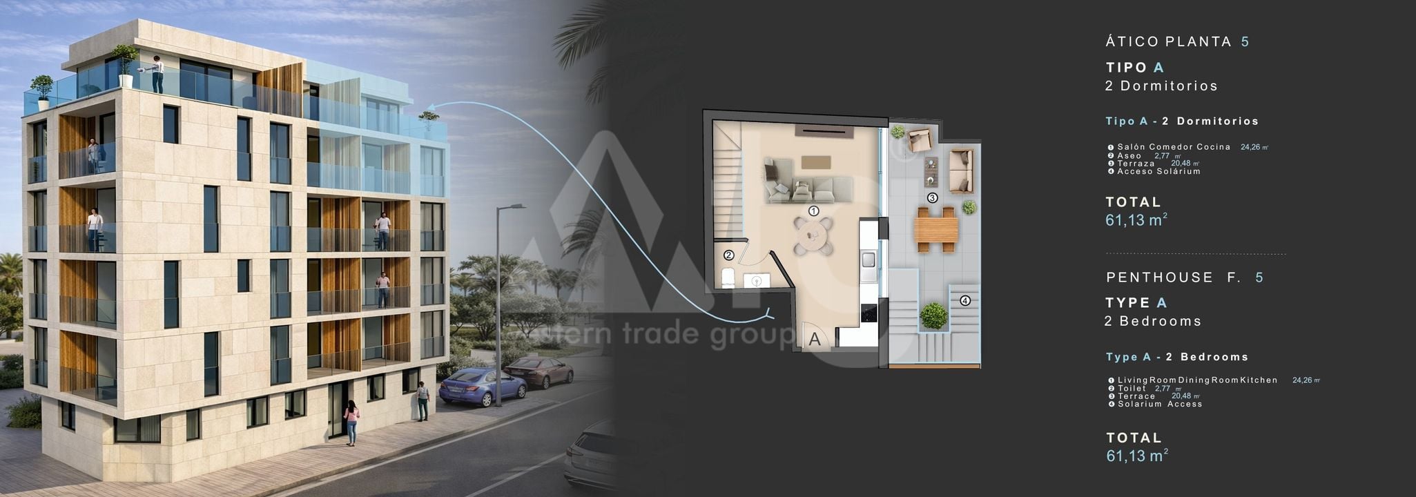 2 bedroom Penthouse in Torrevieja - KR145269 - Photo 2