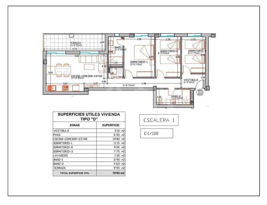 Appartement in Elche, 3 slaapkamers  - PO145887 - Foto 1