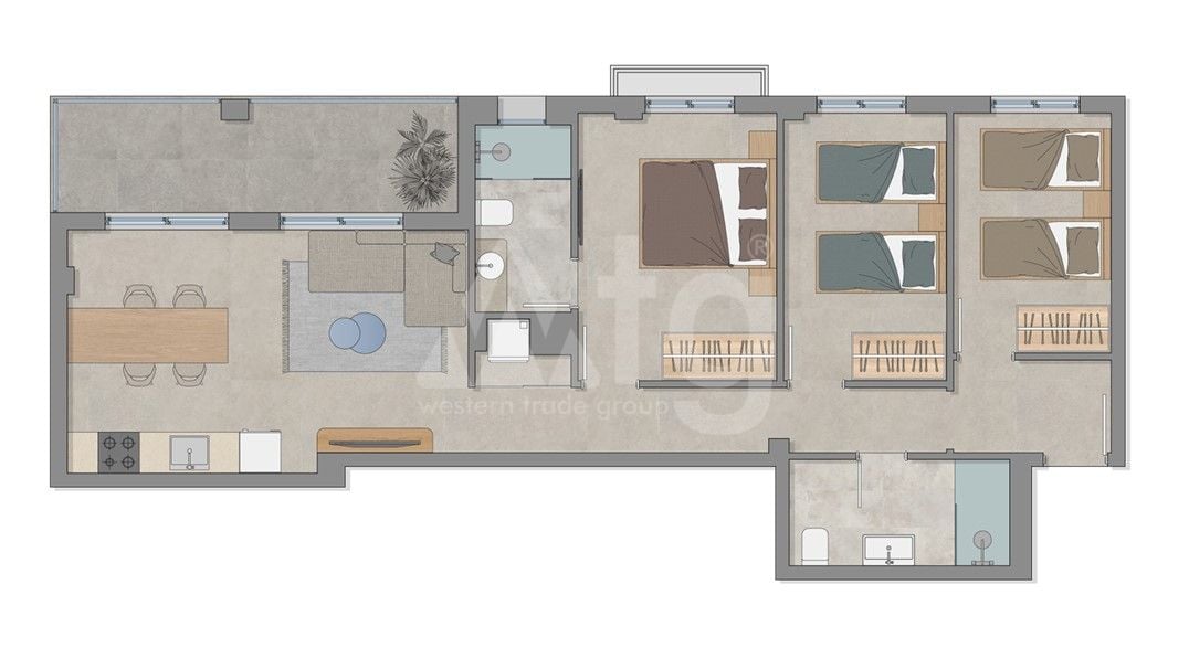 Appartement in Elche, 3 slaapkamers  - PO145887 - Foto 2