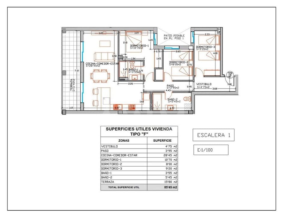 Apartmán   v Elche, 3 ložnice - PO145893 - Foto 1