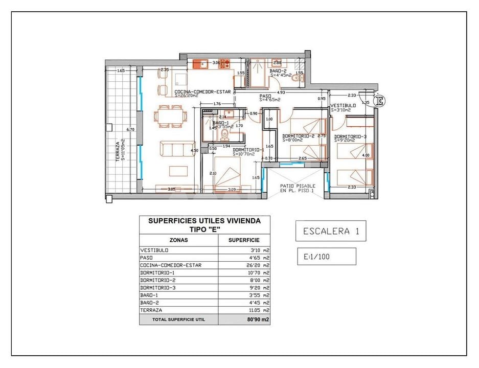 Apartmán   v Elche, 3 ložnice - PO145894 - Foto 1