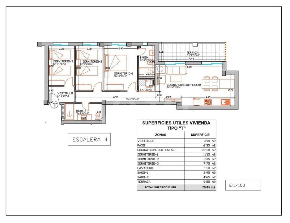 Apartmán   v Elche, 3 ložnice - PO145900 - Foto 1