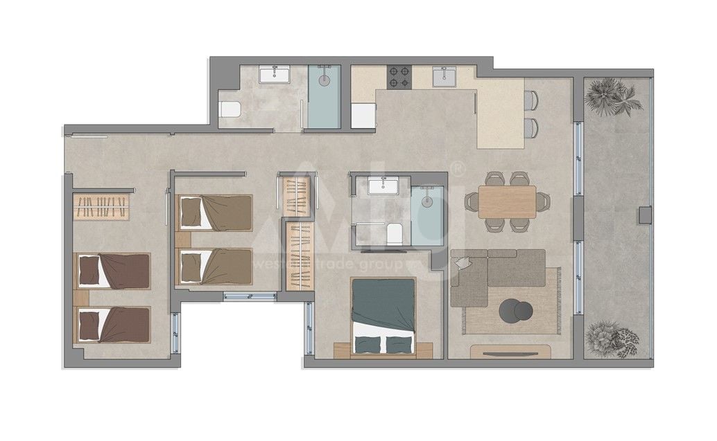 Apartman Elche, 3 hálószoba - PO145901 - Fénykép 2