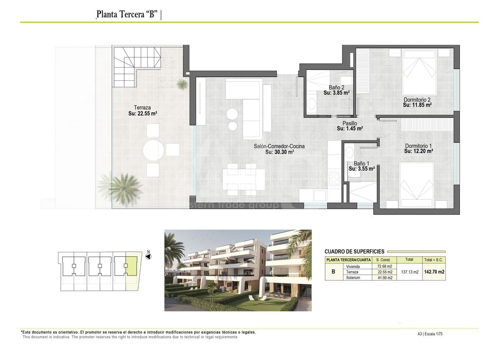 2 bedroom Penthouse in Alhama de Murcia - NA149694 - Photo 1