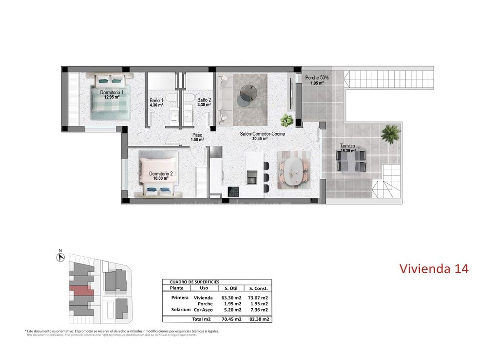 Bungalow cu 2 dormitoare în Pilar de la Horadada - OK149887 - Imagini 1