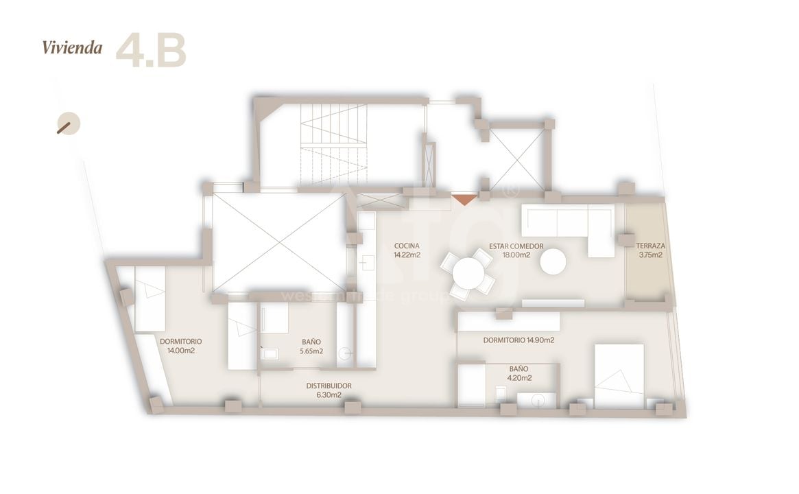 Apartamento de 2 habitaciones en Lorca - REL153031 - Foto 2