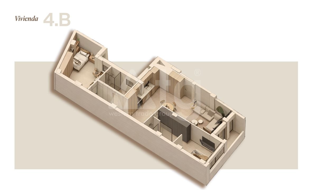Apartamento de 2 habitaciones en Lorca - REL153031 - Foto 3