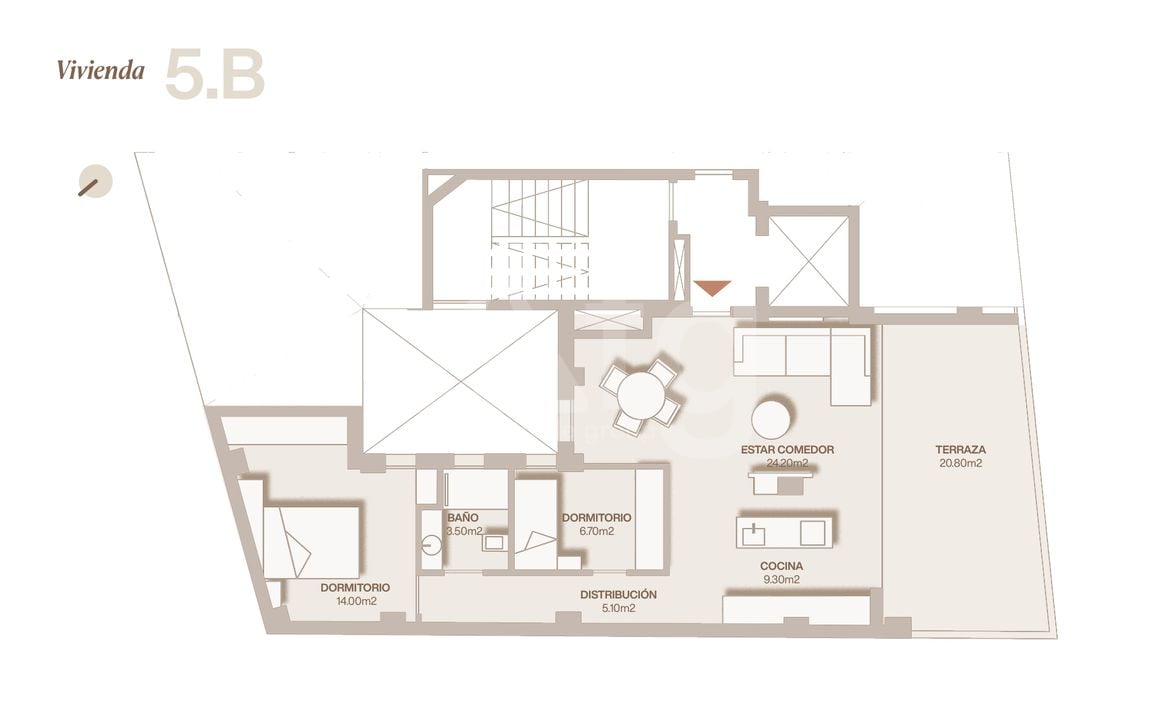 Apartamento de 2 habitaciones en Lorca - REL153032 - Foto 2