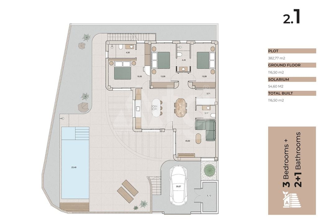 Villa Algorfa, 3 hálószoba - LAI156279 - Fénykép 1