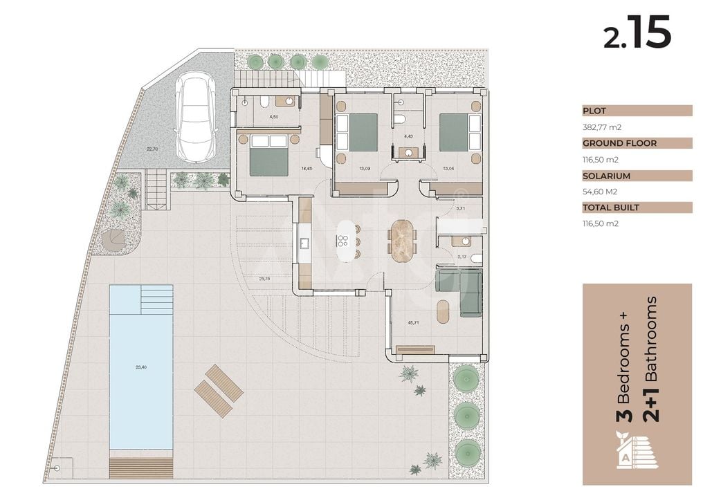 Villa Algorfa, 3 hálószoba - LAI156288 - Fénykép 1