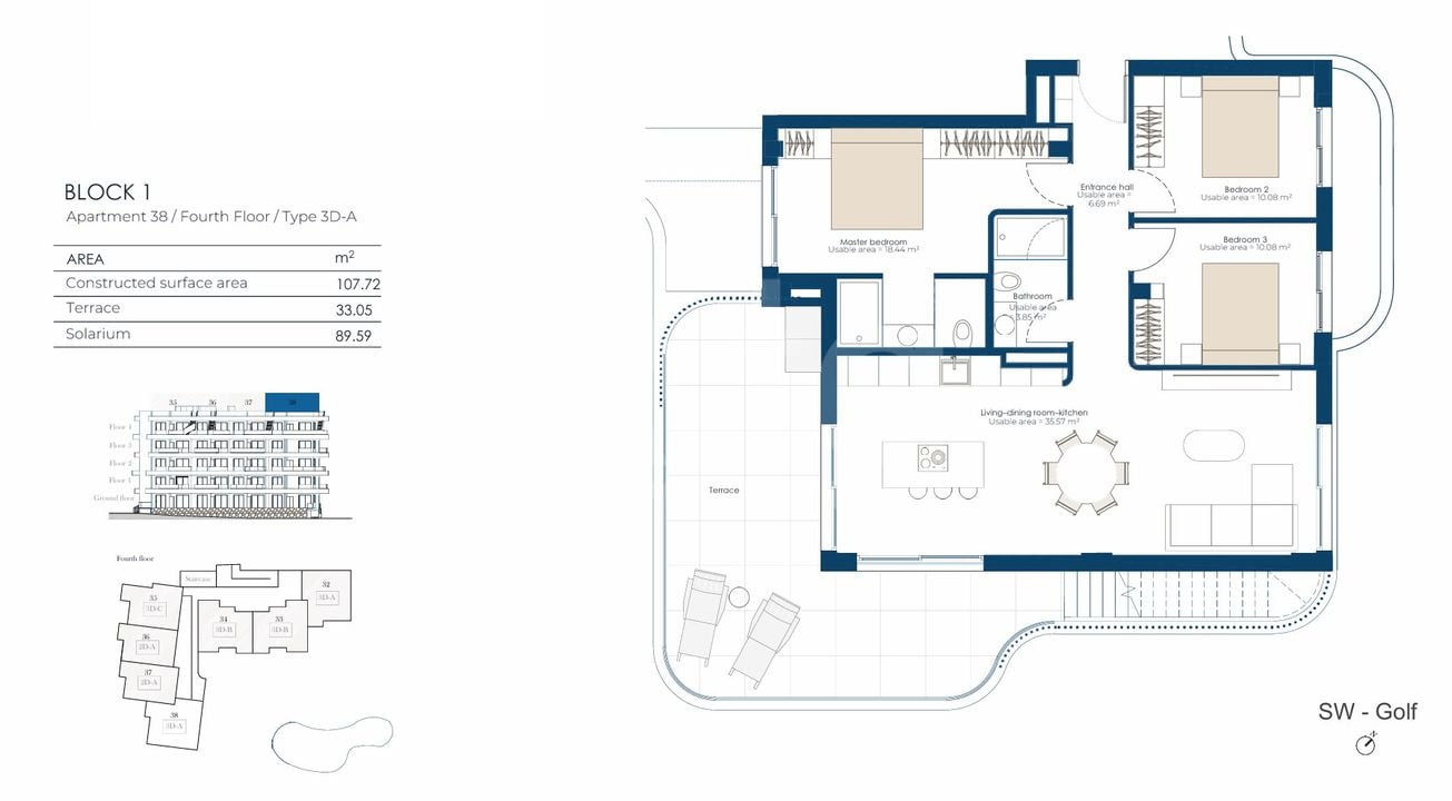 3 Schlafzimmer Penthouse-Wohnung in Murcia - SM160324 - Foto 1