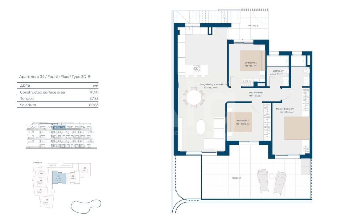 Ático de 3 habitaciones en Murcia - SM160347 - Foto 1