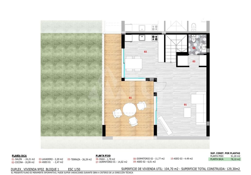 Duplexwoning in Monforte del Cid, 2 slaapkamers  - GPF31452 - Foto 2
