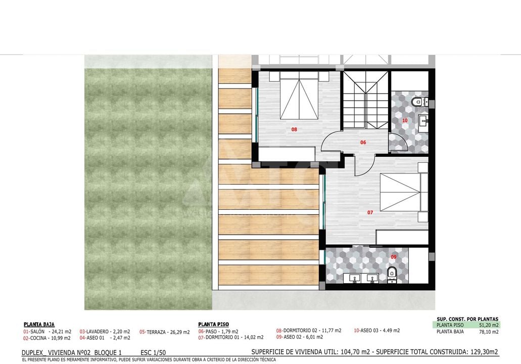 Duplexwoning in Monforte del Cid, 2 slaapkamers  - GPF31452 - Foto 3