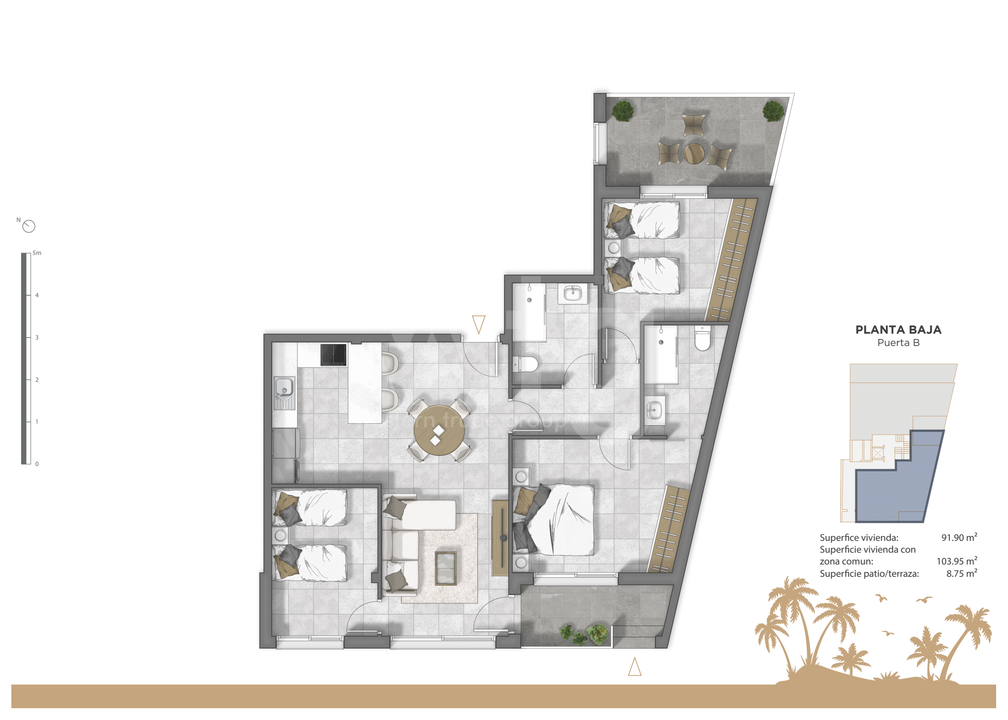Apartament w Guardamar del Segura, 3 sypialnie - RTG35670 - Zdjęcie 1