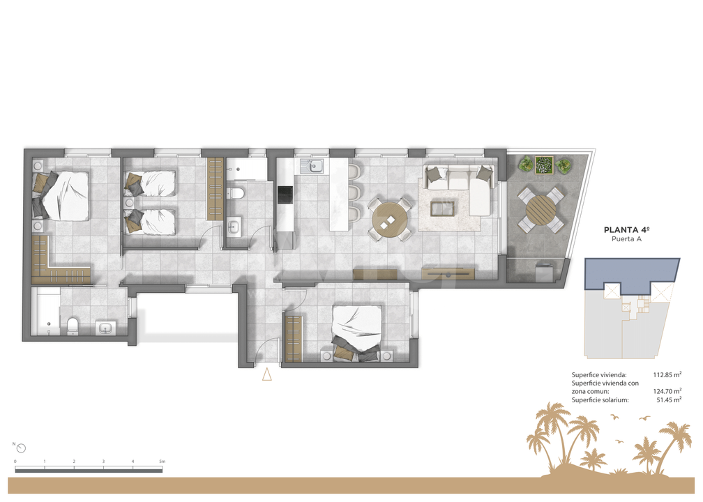 Penthouse w Guardamar del Segura, 3 sypialnie - RTG35688 - Zdjęcie 1
